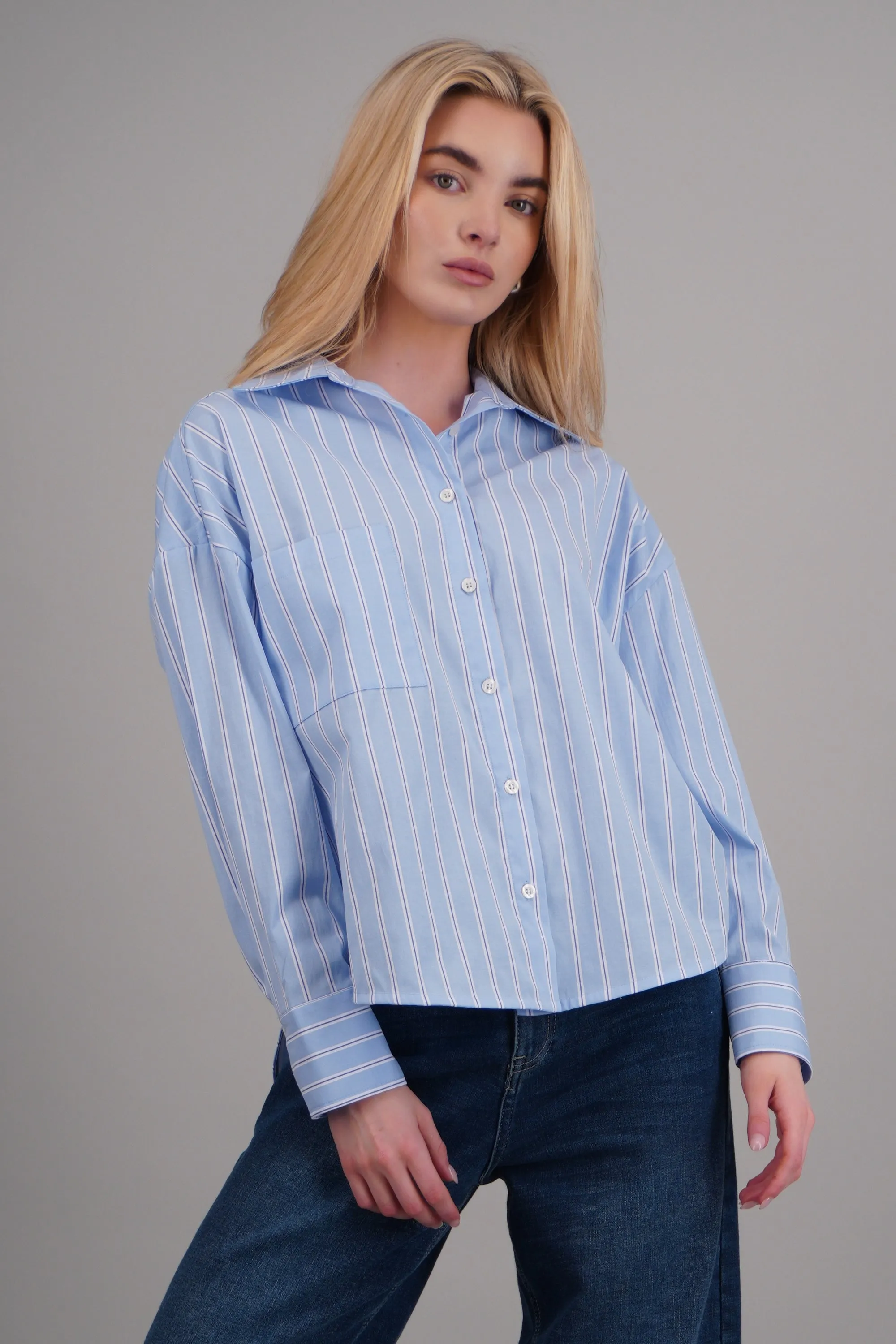 camisa oversize rayas sold by Shasa product image thumbnail 2