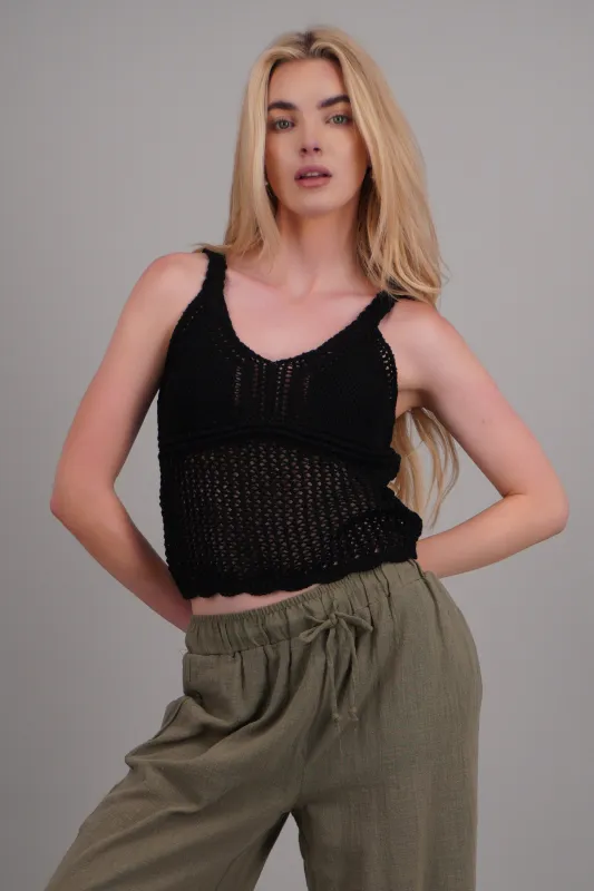 Top tejido crochet made by Shasa
