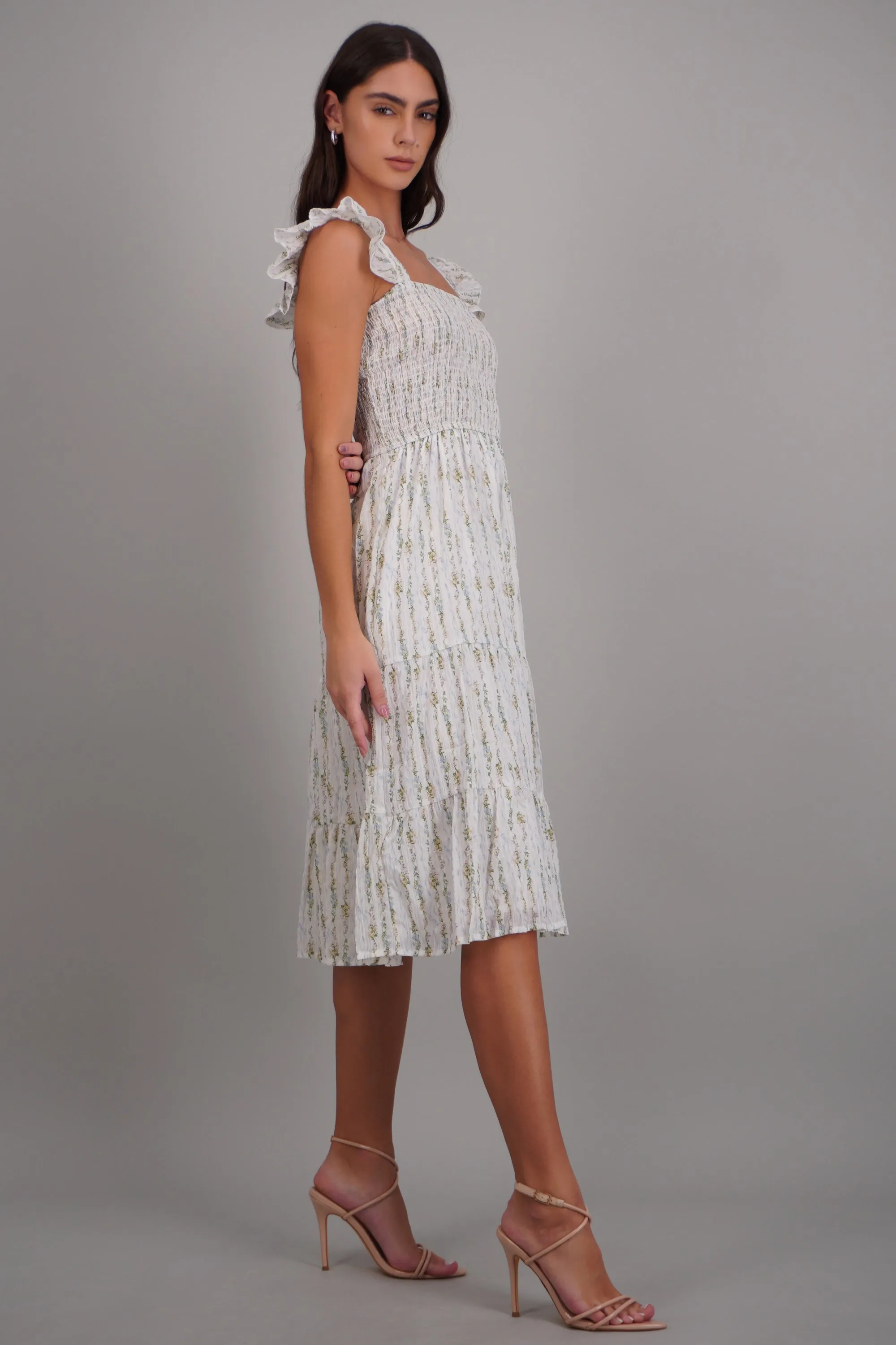 Vestido floreado con manga olán sold by Shasa product image thumbnail 3