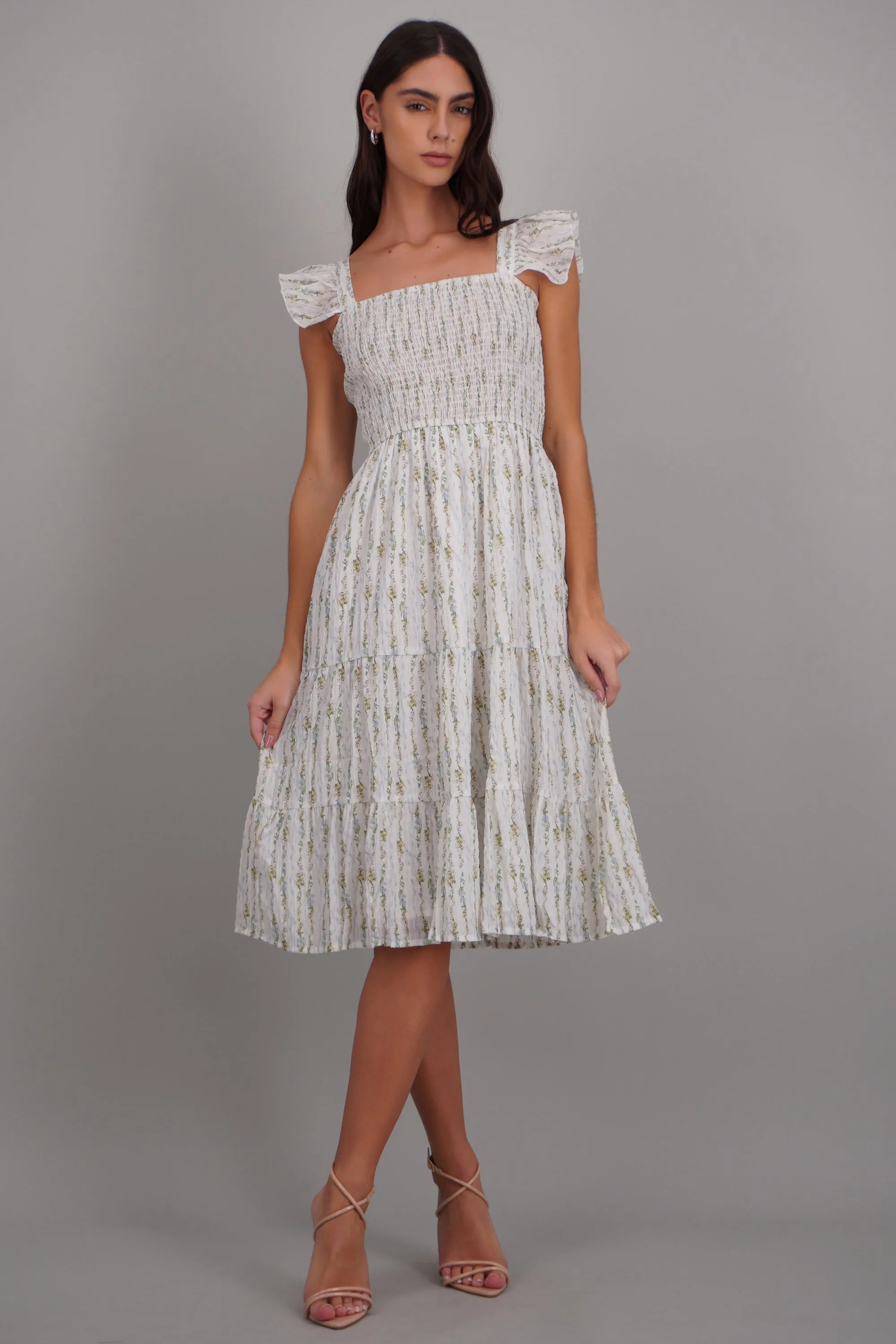 Vestido floreado con manga olán sold by Shasa product image thumbnail 2