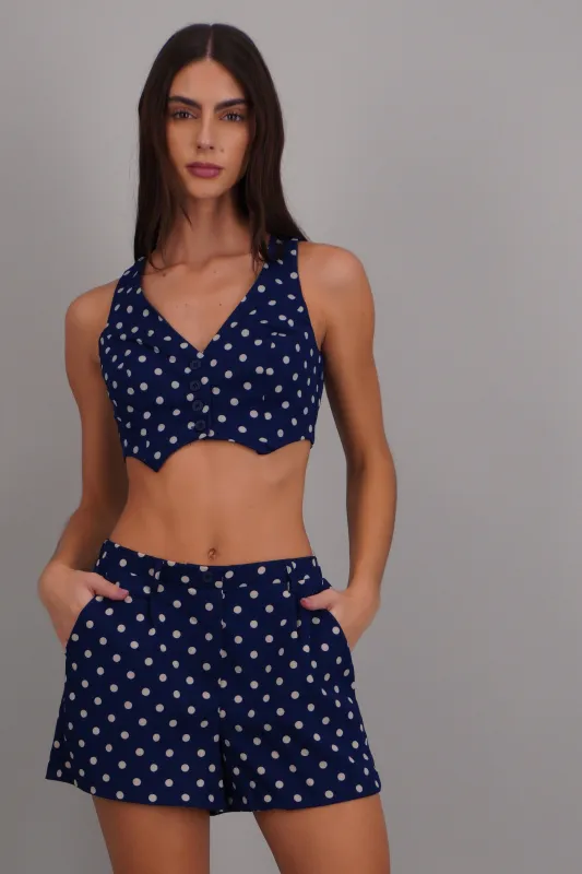 Chaleco sastre polka dots made by Shasa