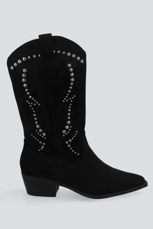 Bota vaquera gamucina studs made by Shasa