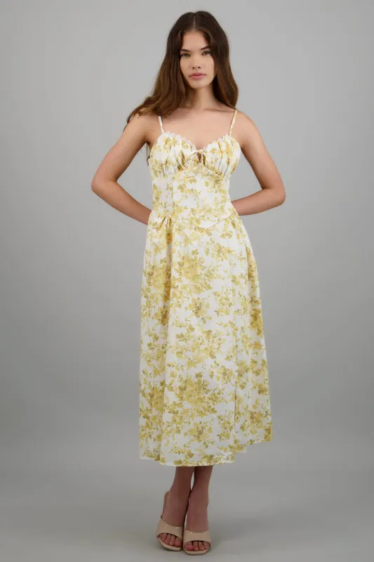 Vestido maxi estampado lino made by Shasa