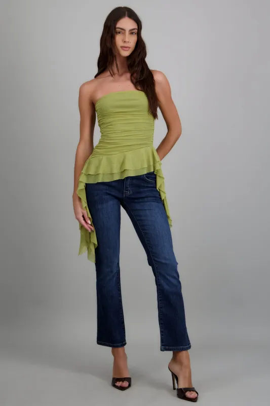 Top strapless drapeado made by Shasa