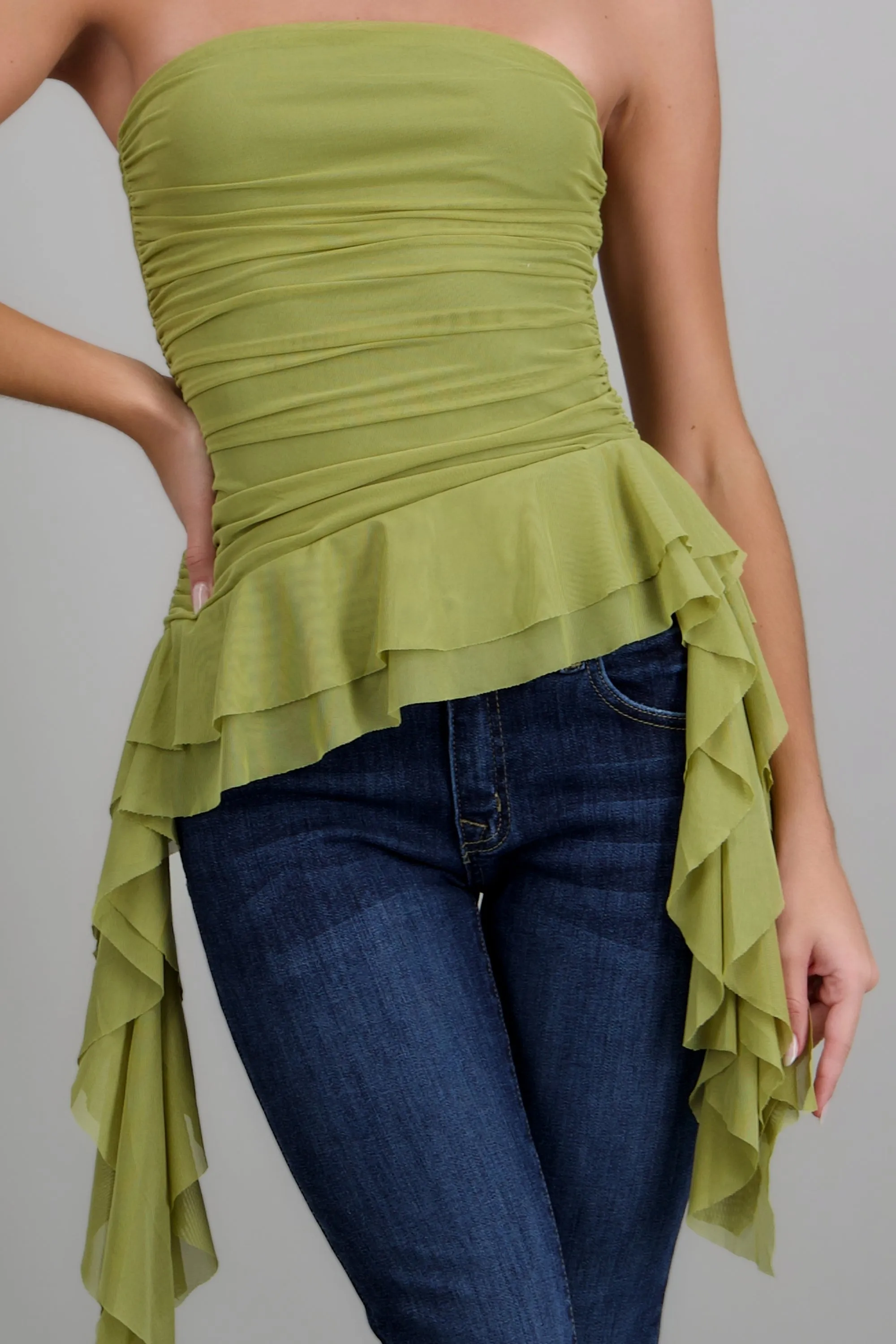 Top strapless drapeado sold by Shasa product image thumbnail 5