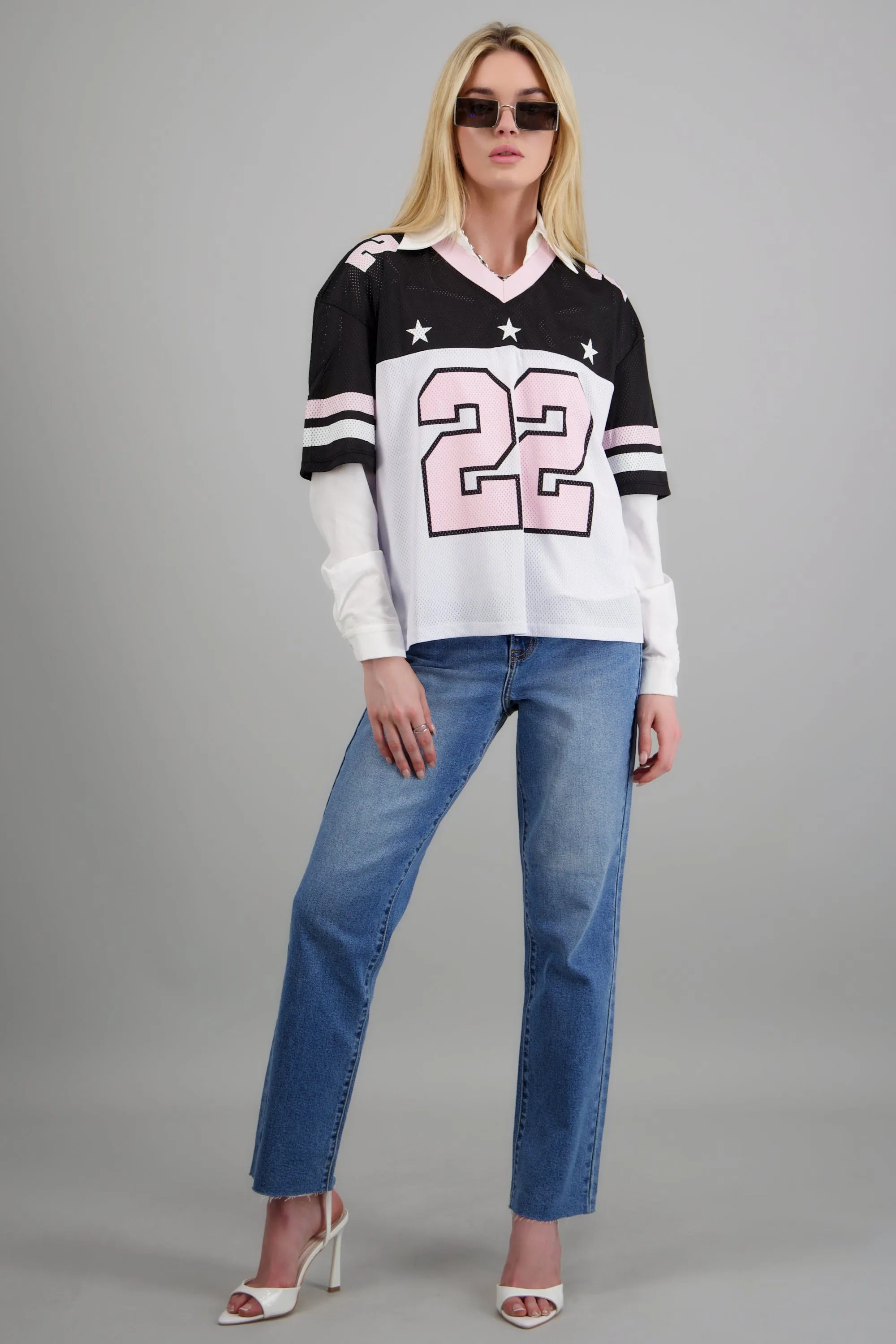 Playera tipojersey constraste estrellas sold by Shasa