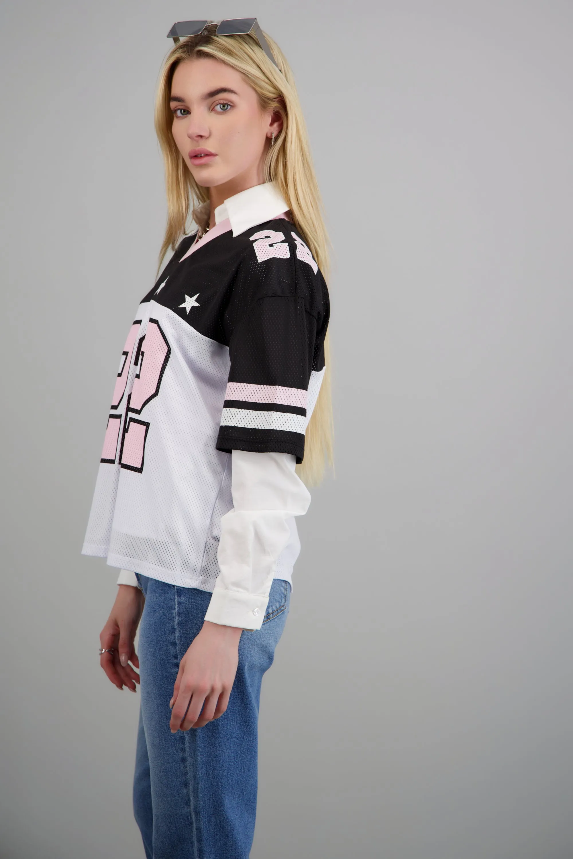 Playera tipojersey constraste estrellas sold by Shasa product image thumbnail 2