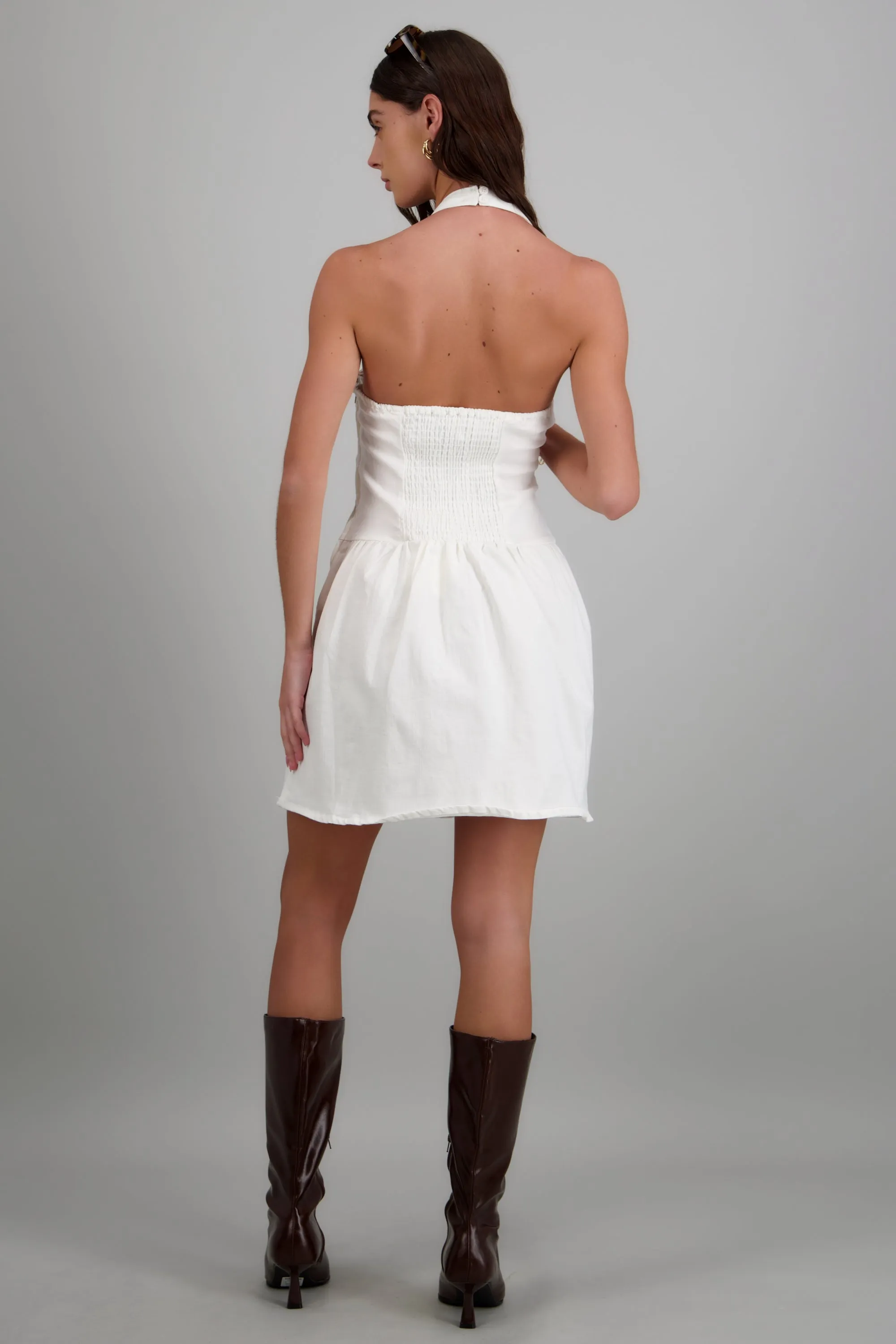 Vestido halter detalle smock en espalda sold by Shasa product image thumbnail 4