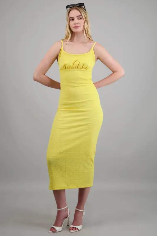 Vestido maxi tirantes bodycon textura made by Shasa