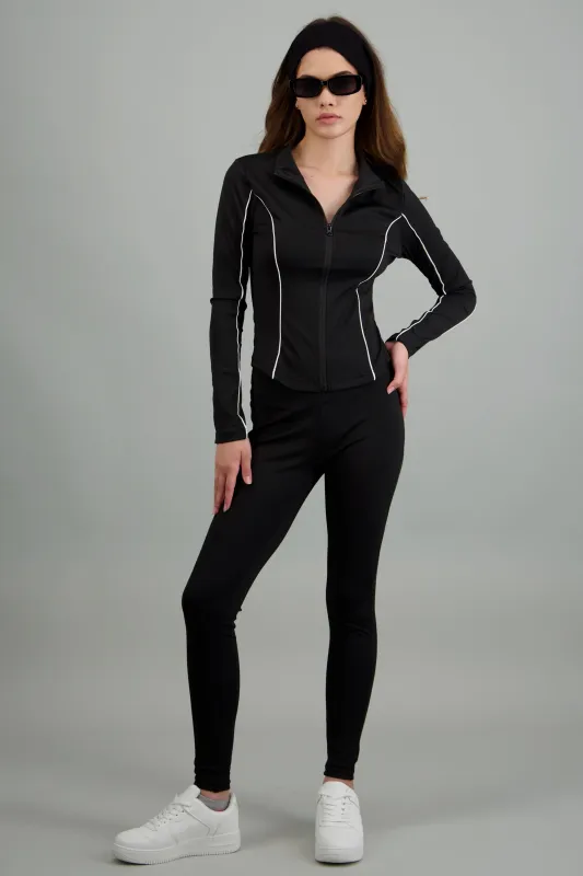 Chamarra deportiva con contrastes slim fit made by Shasa