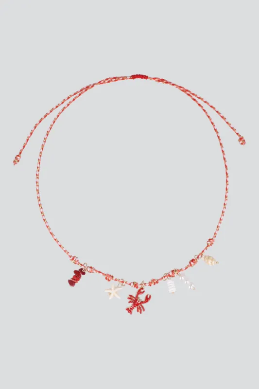 COLLAR CHARMS CORAL made by Shasa