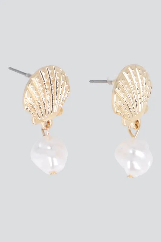 ARETES CONCHA PERLA made by Shasa