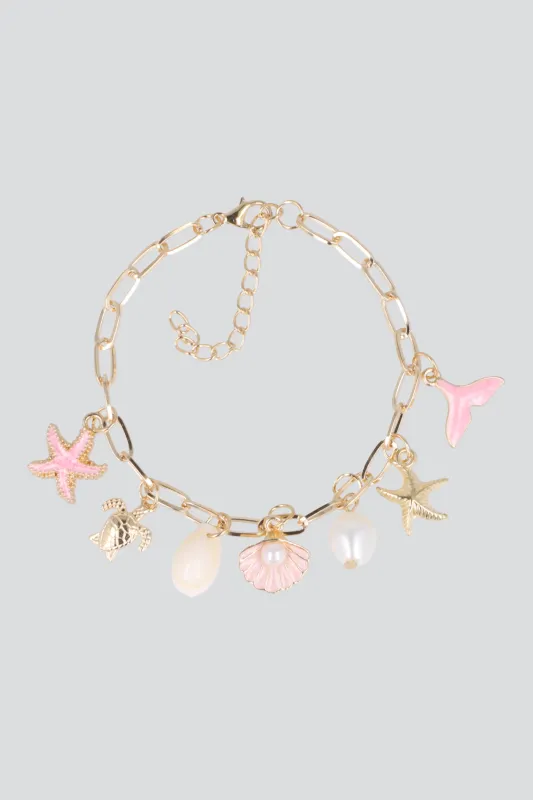 Pulsera cadena charms mar made by Shasa