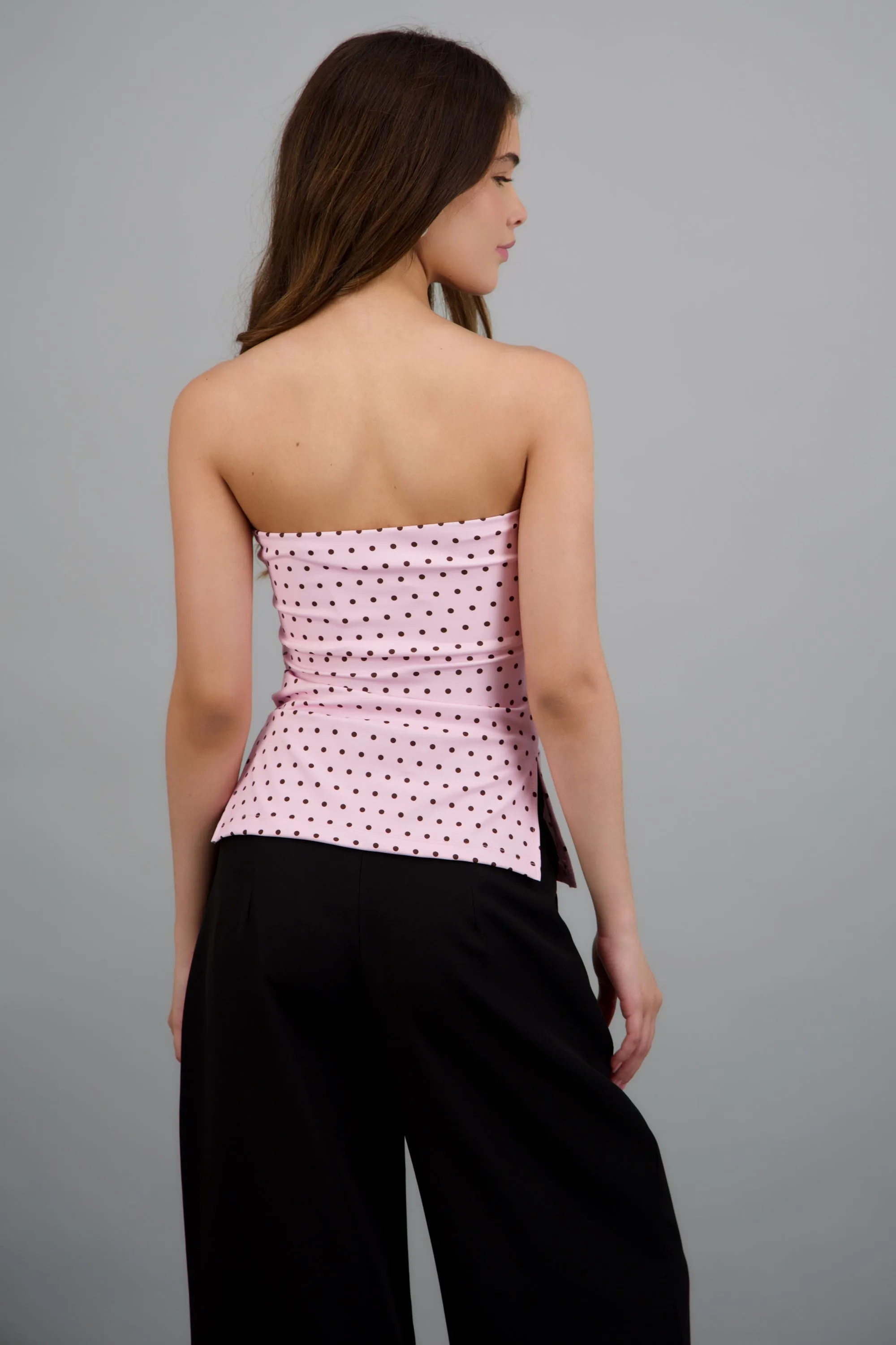top strapless fruncido polka dots sold by Shasa product image thumbnail 4