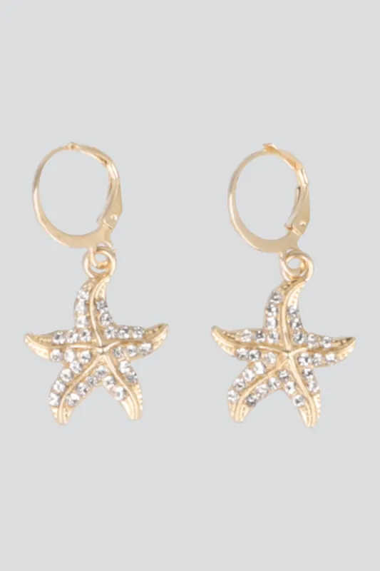 ARRACADAS ESTRELLA DE MAR BRILLOS made by Shasa
