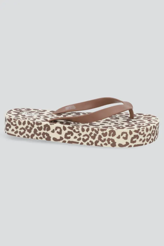 Flip flop plataforma animal print made by Shasa