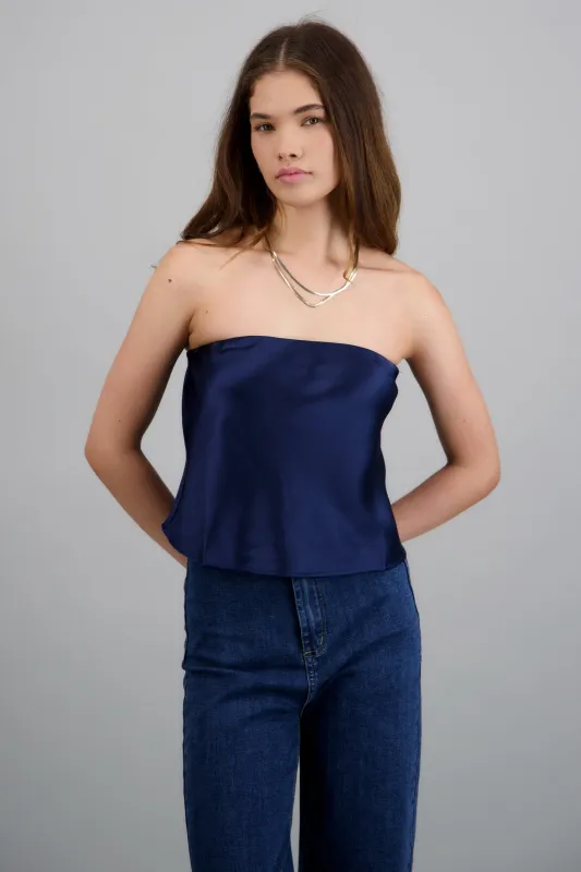 Top strapless satin made by Shasa