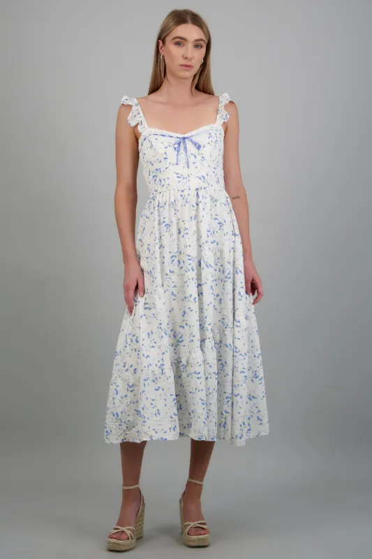 Vestido maxi tirantes estampado flores made by Shasa