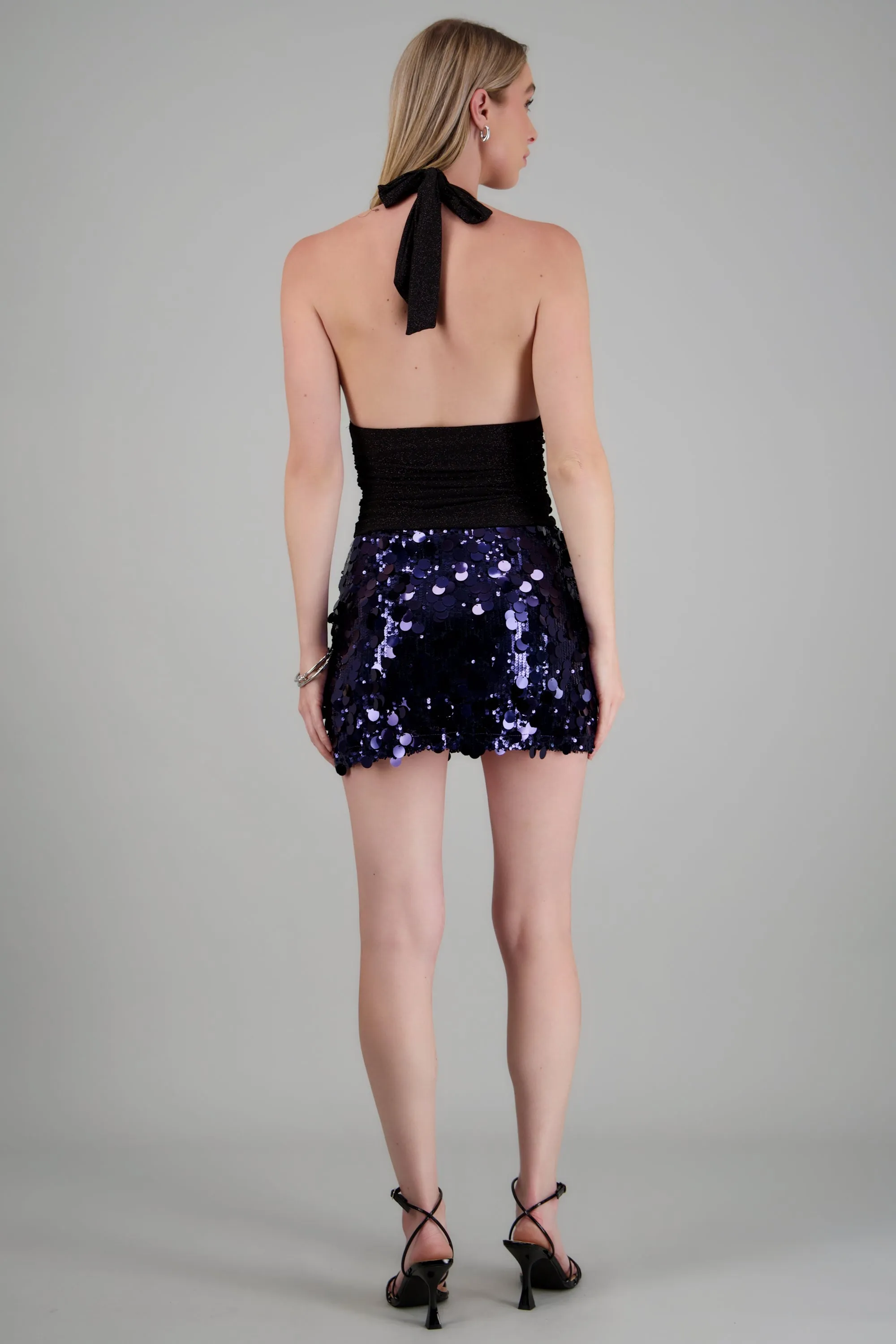 Falda mini lentejuelas lunares sold by Shasa product image thumbnail 4