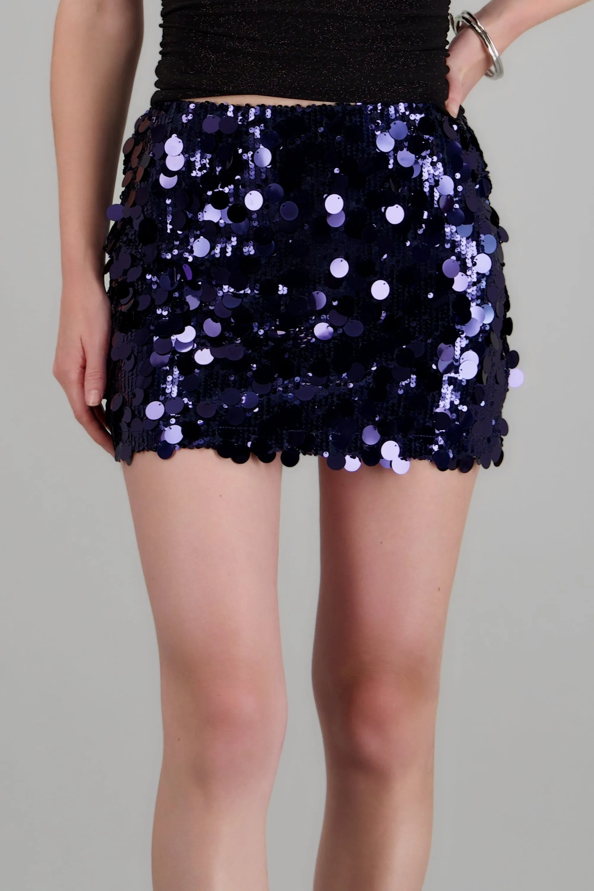 Falda mini lentejuelas lunares sold by Shasa product image thumbnail 5