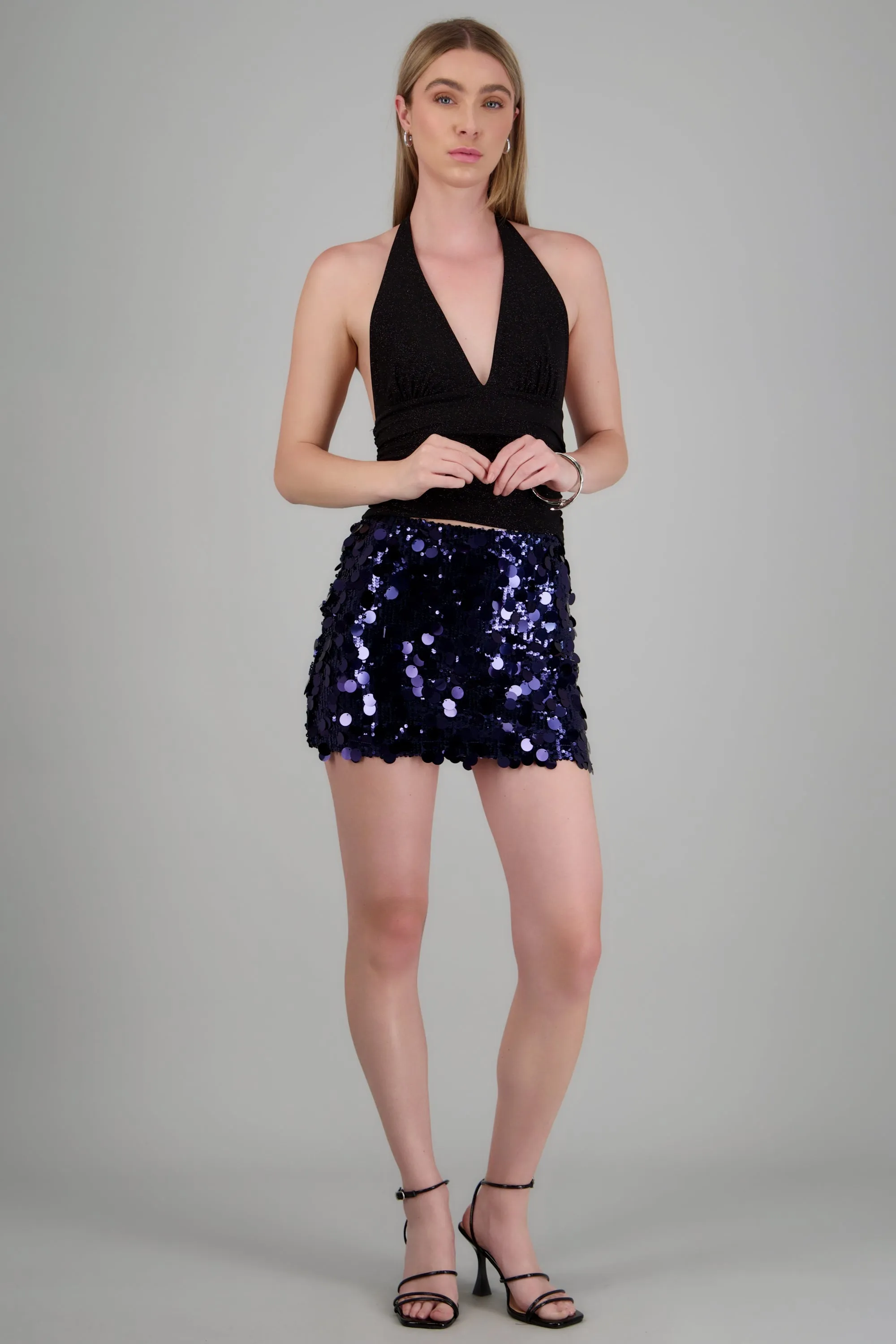 Falda mini lentejuelas lunares sold by Shasa product image thumbnail 2