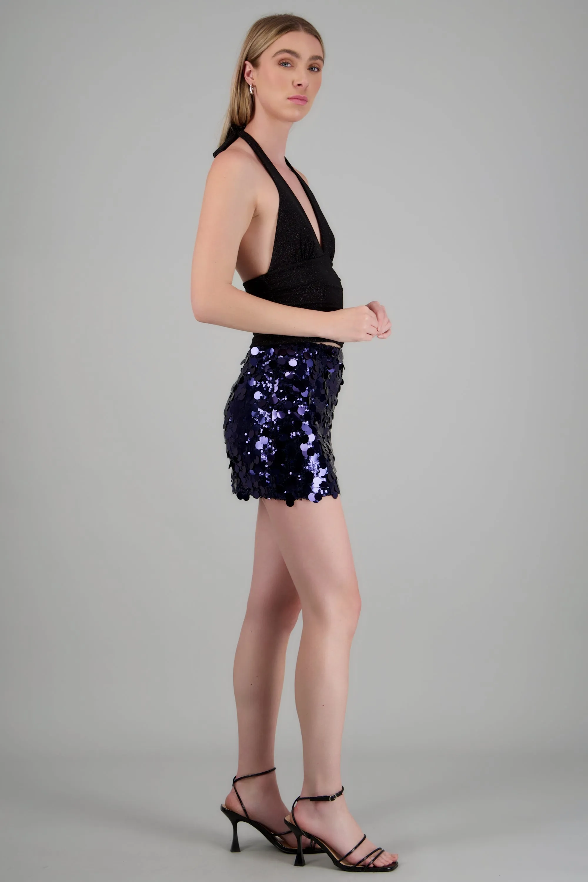 Falda mini lentejuelas lunares sold by Shasa product image thumbnail 3
