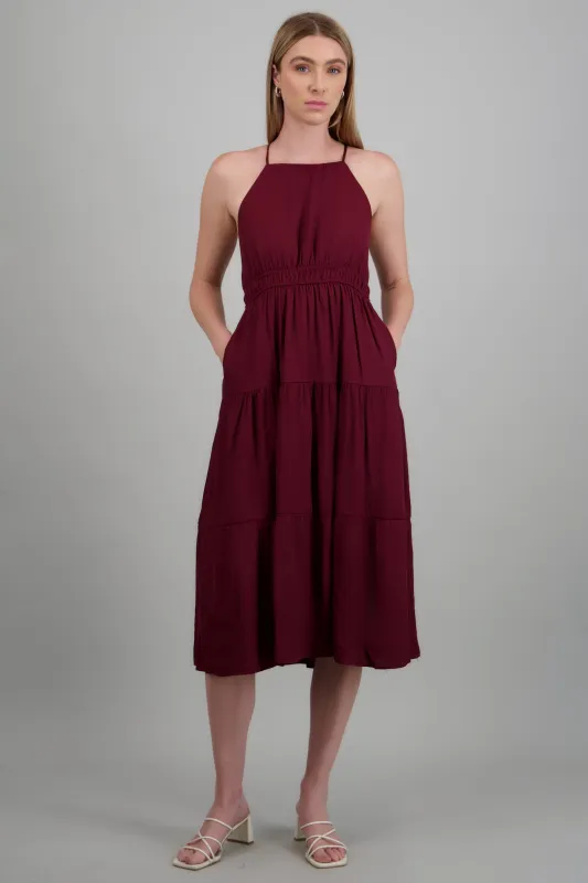 Vestido maxi liso made by Shasa