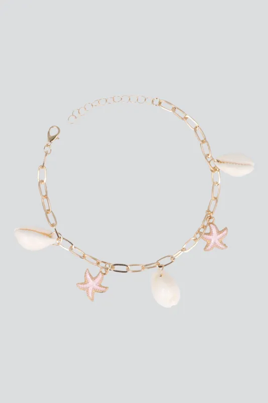 ANKLET CADENA CONCHAS MAR made by Shasa