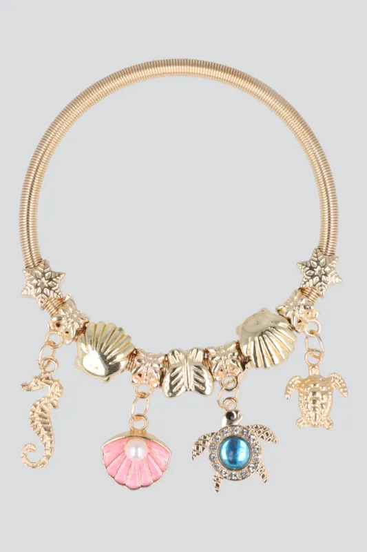 Pulsera charms mar made by Shasa
