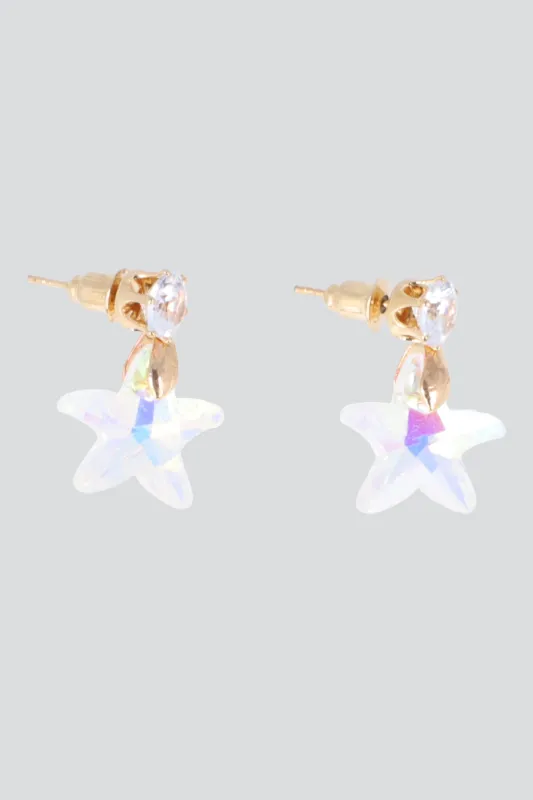 ARETES ESTRELLA DE MAR CRISTAL made by Shasa