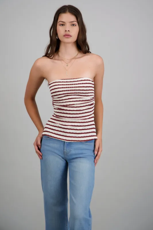 Top tubo rayas textura made by Shasa