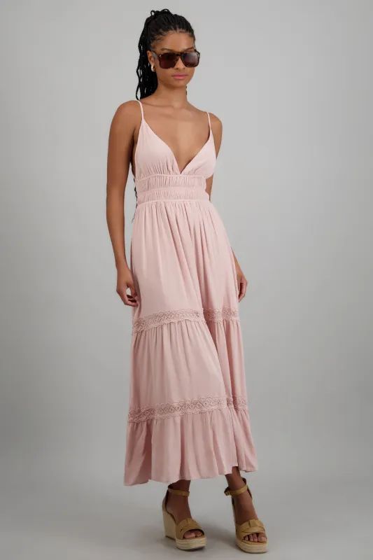 Vestido liso maxi made by Shasa