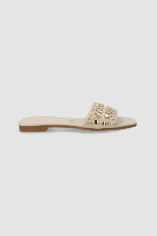Sandalia mula multi studs made by Shasa