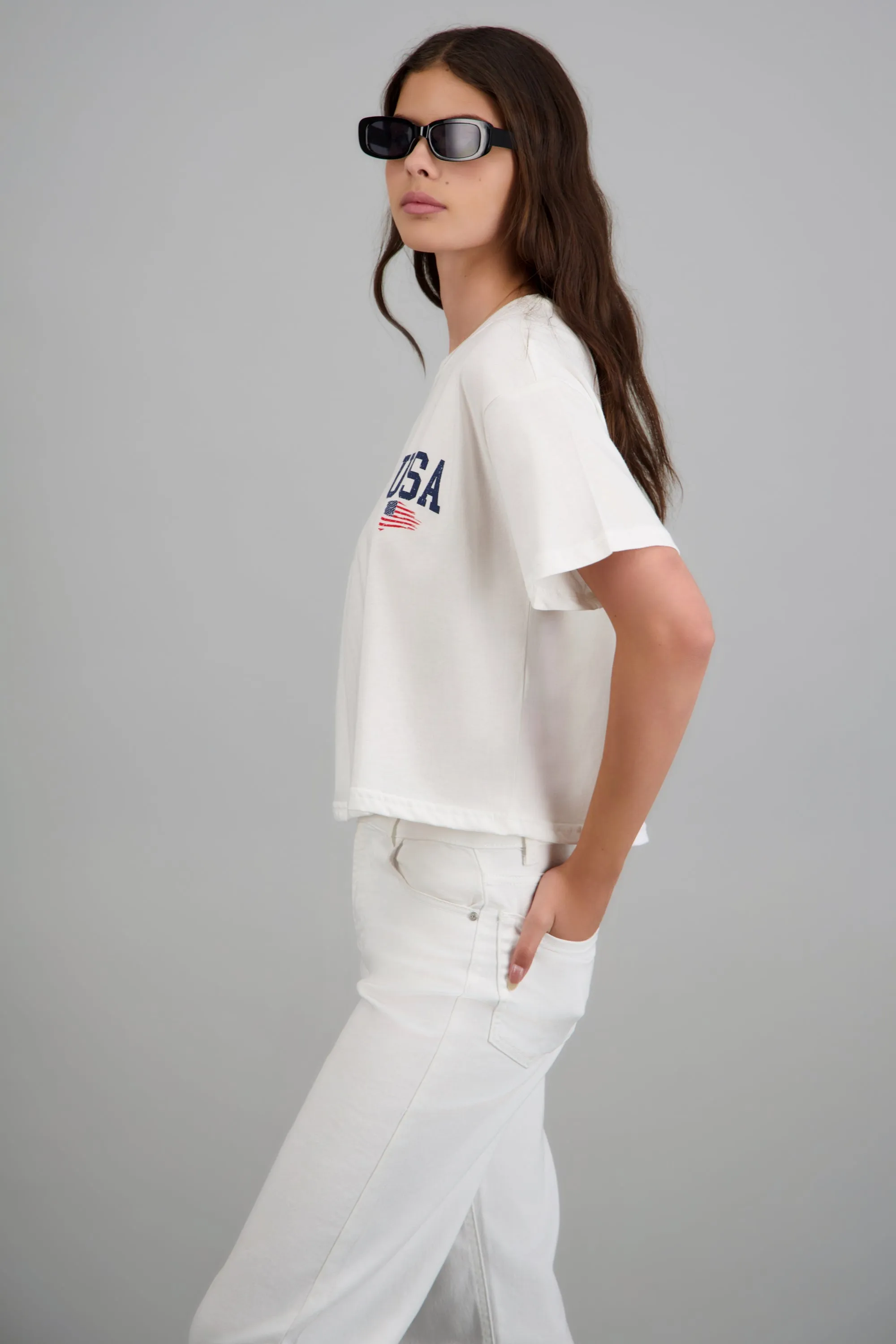 Playera estampado corta USA sold by Shasa product image thumbnail 4