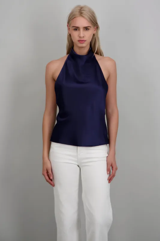 Top de satin halter made by Shasa