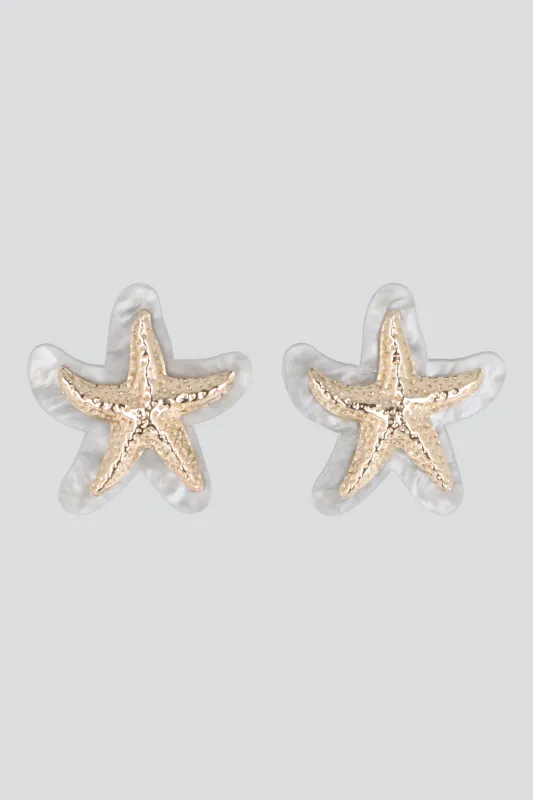 ARETES ESTRELLA MAR ORILLA CAREY made by Shasa