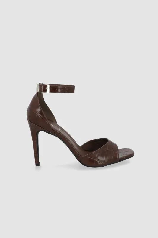Tacon punta cuadrada pep toe croco made by Shasa
