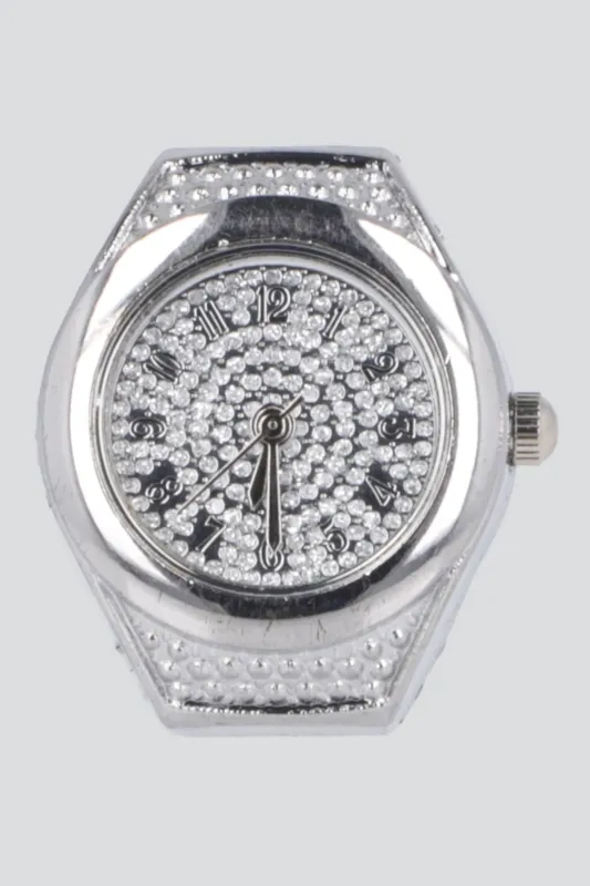 ANILLO RELOJ CARA BRILLOS made by Shasa