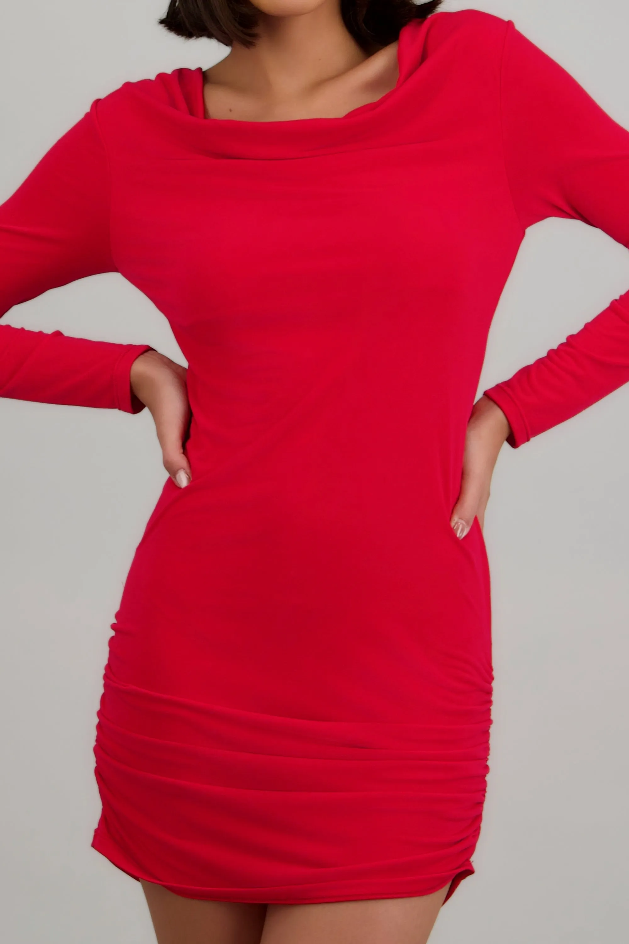 Vestido mini manga larga escote cascada sold by Shasa product image thumbnail 5