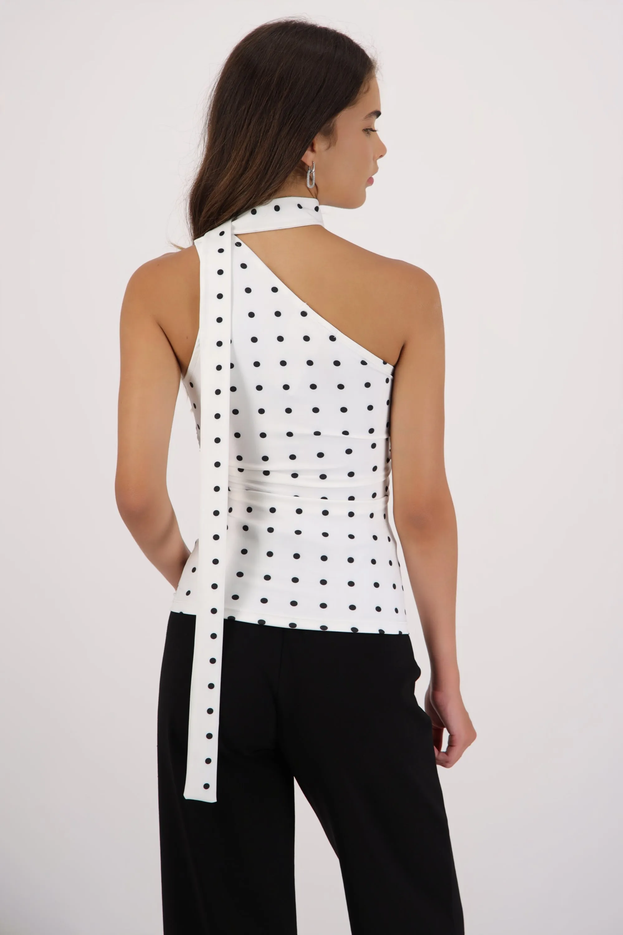 Top un hombro bufanda estampado polka sold by Shasa product image thumbnail 4