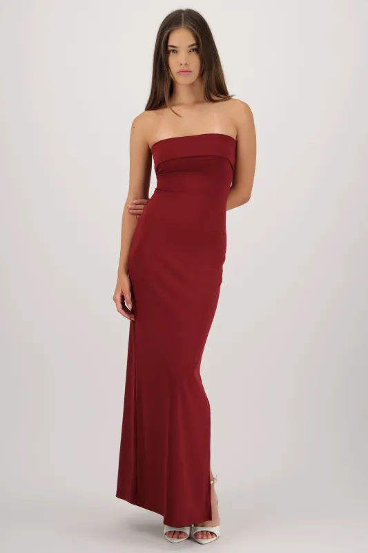 Vestido tubo con doblez made by Shasa