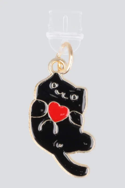 Cel charm gatito corazón tipo c made by Shasa
