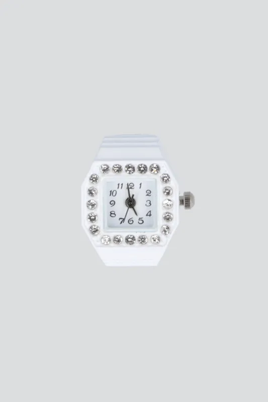 Anillo reloj color brillos made by Shasa