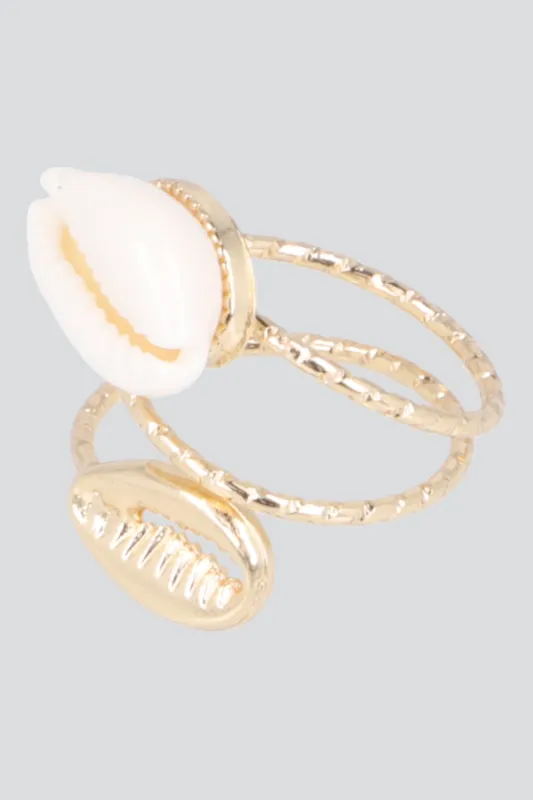 ANILLO DOBLE CONCHA TWIST made by Shasa