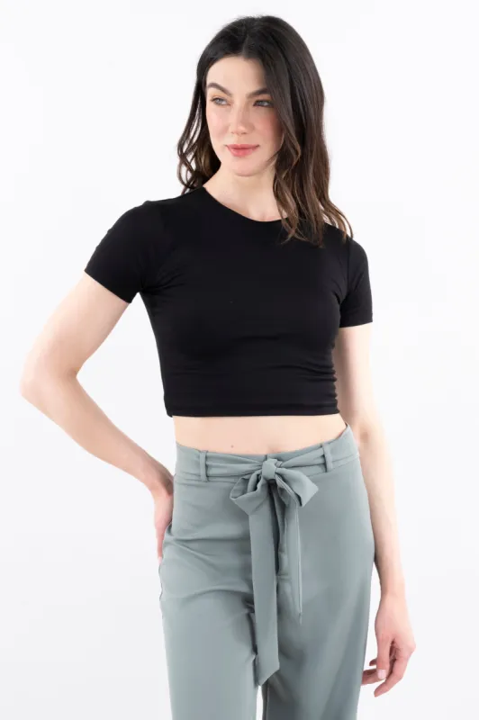 Top básico tejido doble liso sold by Shasa