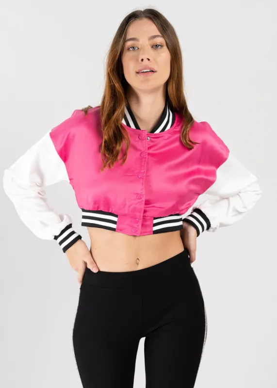 Chamarra bomber satín sold by Shasa