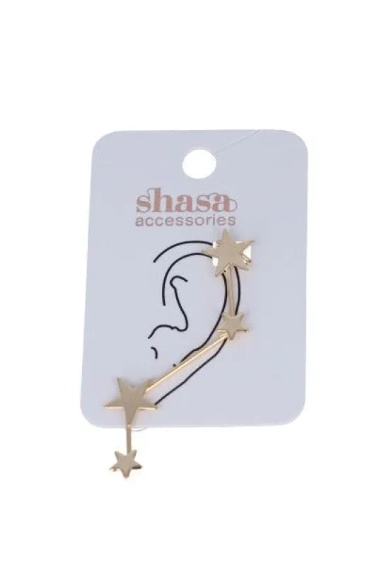 Earcuff diseño estrellas sold by Shasa