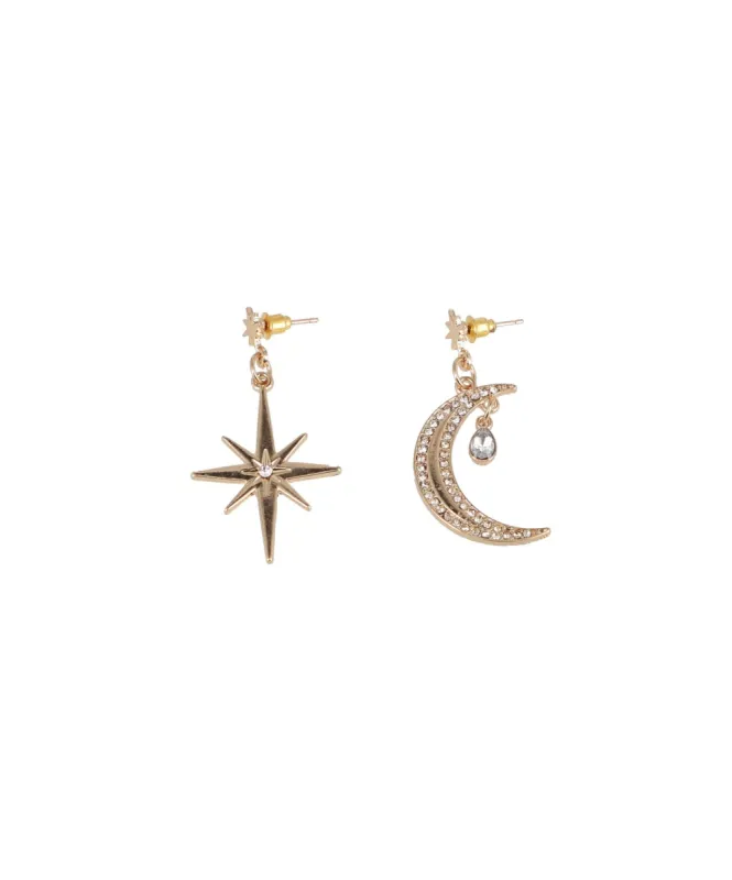 Aretes Impares Luna Estrella sold by Shasa