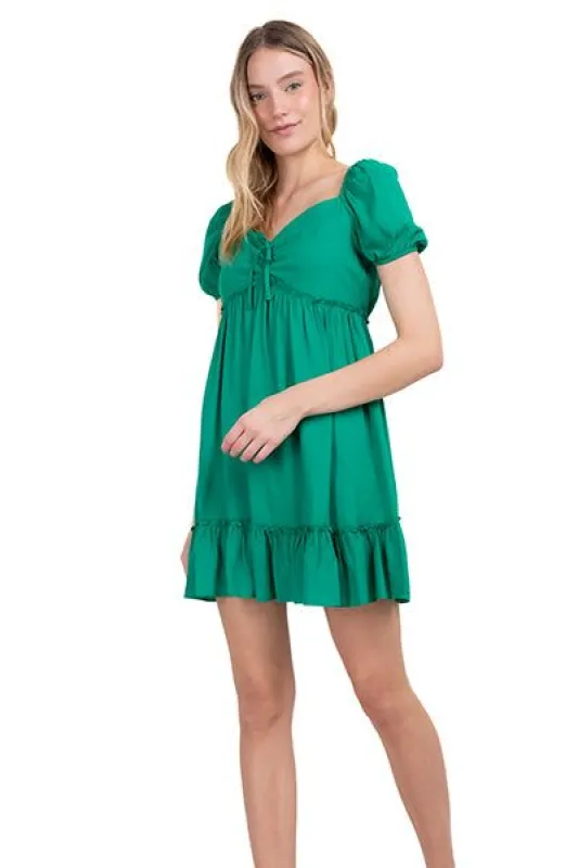 Vestido mini manga corta abullonada sold by Shasa