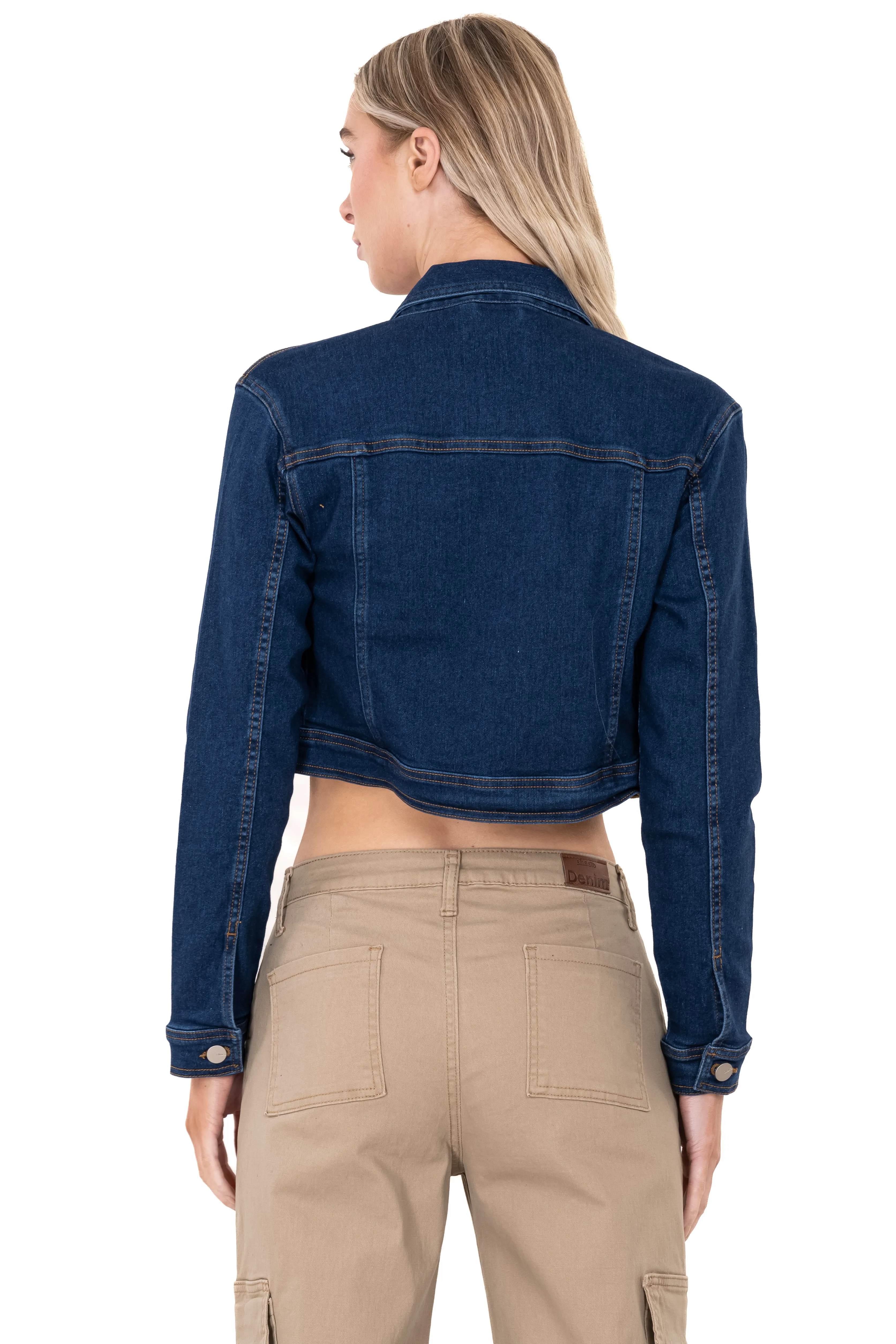 Chamarra crop denim bolsillos sold by Shasa product image thumbnail 4